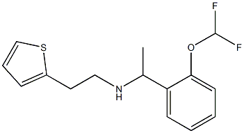 {1-[2-(difluoromethoxy)phenyl]ethyl}[2-(thiophen-2-yl)ethyl]amine