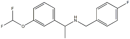{1-[3-(difluoromethoxy)phenyl]ethyl}[(4-fluorophenyl)methyl]amine Structure