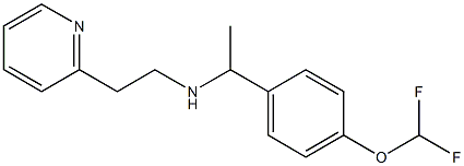 {1-[4-(difluoromethoxy)phenyl]ethyl}[2-(pyridin-2-yl)ethyl]amine Structure
