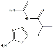 {2-[(2-amino-1,3-thiazol-5-yl)sulfanyl]propanoyl}urea,,结构式
