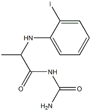 {2-[(2-iodophenyl)amino]propanoyl}urea 结构式