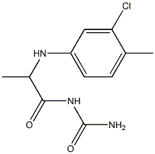 {2-[(3-chloro-4-methylphenyl)amino]propanoyl}urea 结构式