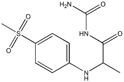 {2-[(4-methanesulfonylphenyl)amino]propanoyl}urea Structure