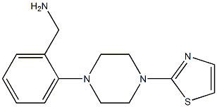 {2-[4-(1,3-thiazol-2-yl)piperazin-1-yl]phenyl}methanamine 化学構造式