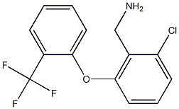 {2-chloro-6-[2-(trifluoromethyl)phenoxy]phenyl}methanamine 结构式