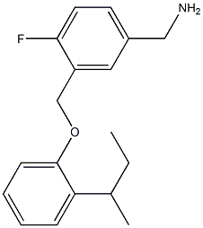 {3-[2-(butan-2-yl)phenoxymethyl]-4-fluorophenyl}methanamine 化学構造式