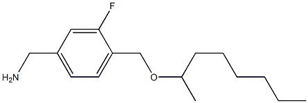 {3-fluoro-4-[(octan-2-yloxy)methyl]phenyl}methanamine Structure