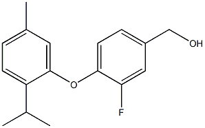 {3-fluoro-4-[5-methyl-2-(propan-2-yl)phenoxy]phenyl}methanol Struktur