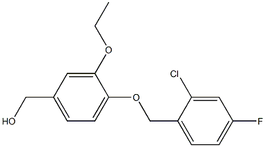 {4-[(2-chloro-4-fluorophenyl)methoxy]-3-ethoxyphenyl}methanol Struktur