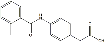 {4-[(2-methylbenzoyl)amino]phenyl}acetic acid 化学構造式