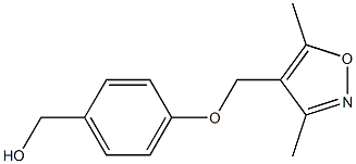 {4-[(3,5-dimethyl-1,2-oxazol-4-yl)methoxy]phenyl}methanol 化学構造式