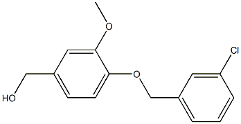 {4-[(3-chlorophenyl)methoxy]-3-methoxyphenyl}methanol Struktur