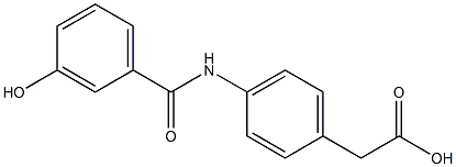 {4-[(3-hydroxybenzoyl)amino]phenyl}acetic acid,,结构式
