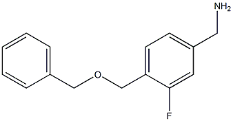 {4-[(benzyloxy)methyl]-3-fluorophenyl}methanamine Structure