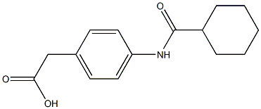 {4-[(cyclohexylcarbonyl)amino]phenyl}acetic acid 结构式
