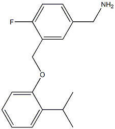 {4-fluoro-3-[2-(propan-2-yl)phenoxymethyl]phenyl}methanamine 化学構造式