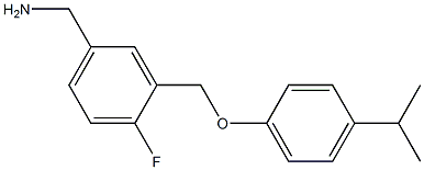 {4-fluoro-3-[4-(propan-2-yl)phenoxymethyl]phenyl}methanamine Structure