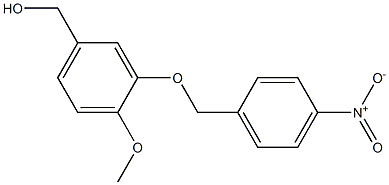 {4-methoxy-3-[(4-nitrophenyl)methoxy]phenyl}methanol 化学構造式