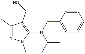 {5-[benzyl(propan-2-yl)amino]-1,3-dimethyl-1H-pyrazol-4-yl}methanol 结构式