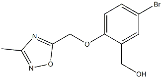 {5-bromo-2-[(3-methyl-1,2,4-oxadiazol-5-yl)methoxy]phenyl}methanol Struktur