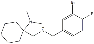 1-({[(3-bromo-4-fluorophenyl)methyl]amino}methyl)-N,N-dimethylcyclohexan-1-amine Struktur