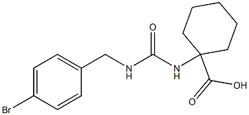 1-({[(4-bromophenyl)methyl]carbamoyl}amino)cyclohexane-1-carboxylic acid,,结构式