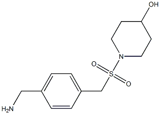 1-({[4-(aminomethyl)phenyl]methane}sulfonyl)piperidin-4-ol Structure