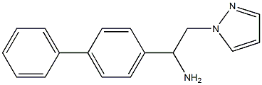 1-(1,1'-biphenyl-4-yl)-2-(1H-pyrazol-1-yl)ethanamine Struktur
