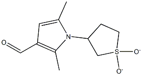 1-(1,1-dioxidotetrahydrothien-3-yl)-2,5-dimethyl-1H-pyrrole-3-carbaldehyde Struktur