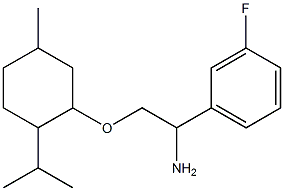 1-(1-amino-2-{[5-methyl-2-(propan-2-yl)cyclohexyl]oxy}ethyl)-3-fluorobenzene 化学構造式