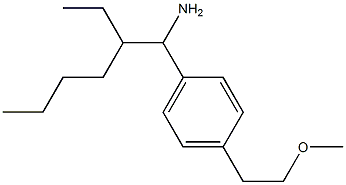 1-(1-amino-2-ethylhexyl)-4-(2-methoxyethyl)benzene 化学構造式