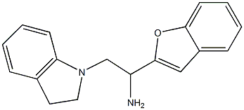 1-(1-benzofuran-2-yl)-2-(2,3-dihydro-1H-indol-1-yl)ethan-1-amine,,结构式