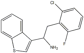 1-(1-benzothiophen-3-yl)-2-(2-chloro-6-fluorophenyl)ethan-1-amine 结构式