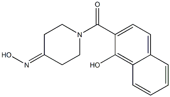 1-(1-hydroxy-2-naphthoyl)piperidin-4-one oxime Struktur
