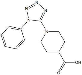 1-(1-phenyl-1H-tetrazol-5-yl)piperidine-4-carboxylic acid Structure