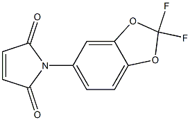 1-(2,2-difluoro-2H-1,3-benzodioxol-5-yl)-2,5-dihydro-1H-pyrrole-2,5-dione,,结构式