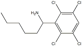 1-(2,3,5,6-tetrachlorophenyl)hexan-1-amine 结构式