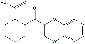 1-(2,3-dihydro-1,4-benzodioxin-2-ylcarbonyl)piperidine-2-carboxylic acid Structure