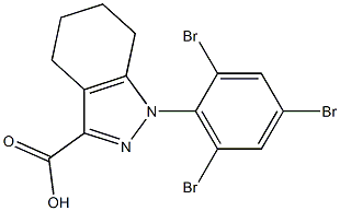 1-(2,4,6-tribromophenyl)-4,5,6,7-tetrahydro-1H-indazole-3-carboxylic acid 化学構造式