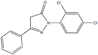 1-(2,4-dichlorophenyl)-3-phenyl-4,5-dihydro-1H-pyrazol-5-one Structure