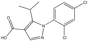 1-(2,4-dichlorophenyl)-5-(propan-2-yl)-1H-pyrazole-4-carboxylic acid Structure