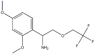 1-(2,4-dimethoxyphenyl)-2-(2,2,2-trifluoroethoxy)ethanamine 化学構造式