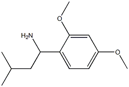 1-(2,4-dimethoxyphenyl)-3-methylbutan-1-amine 结构式