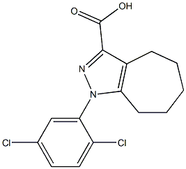 1-(2,5-dichlorophenyl)-1,4,5,6,7,8-hexahydrocyclohepta[c]pyrazole-3-carboxylic acid Struktur