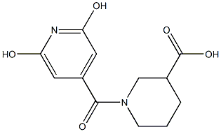 1-(2,6-dihydroxyisonicotinoyl)piperidine-3-carboxylic acid