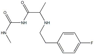 1-(2-{[2-(4-fluorophenyl)ethyl]amino}propanoyl)-3-methylurea 化学構造式