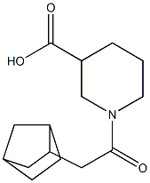 1-(2-{bicyclo[2.2.1]heptan-2-yl}acetyl)piperidine-3-carboxylic acid 结构式