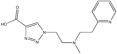 1-(2-{methyl[2-(pyridin-2-yl)ethyl]amino}ethyl)-1H-1,2,3-triazole-4-carboxylic acid 化学構造式