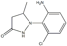 1-(2-amino-6-chlorophenyl)-5-methylpyrazolidin-3-one 化学構造式