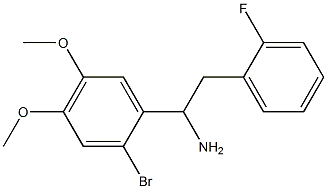 1-(2-bromo-4,5-dimethoxyphenyl)-2-(2-fluorophenyl)ethan-1-amine,,结构式